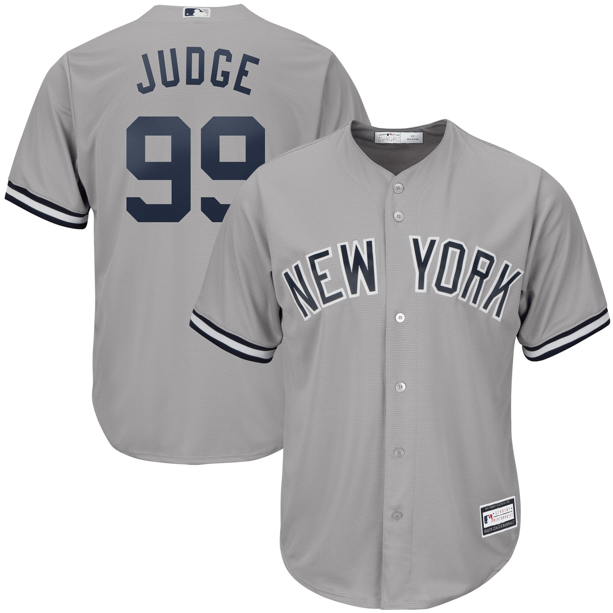 Men's Aaron Judge Gray New York Yankees Big & Tall Player Jersey Jersey