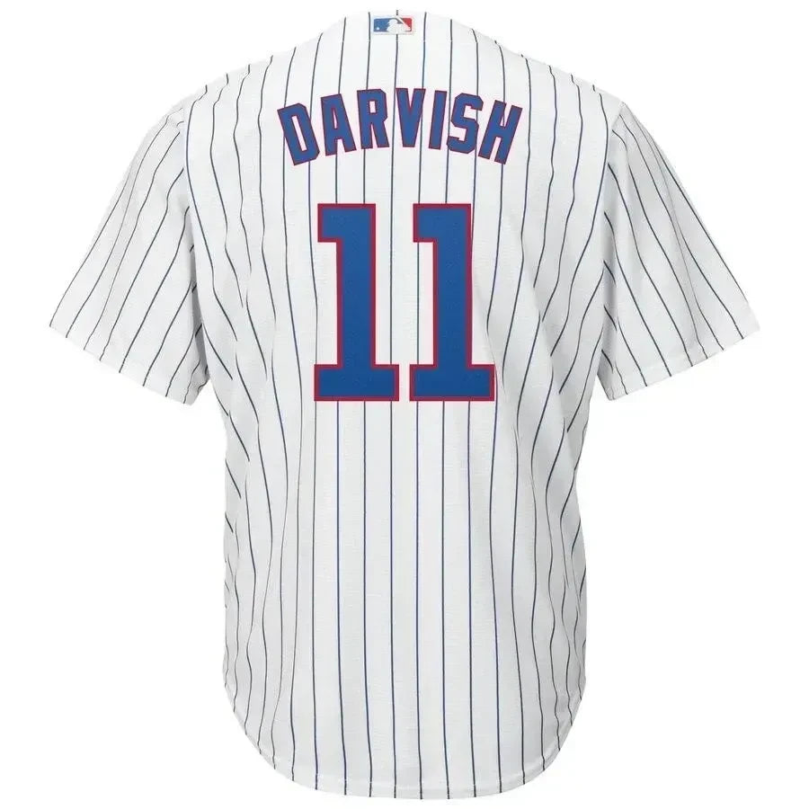 Yu Darvish Chicago Cubs Official Cool Base Player Jersey - White Royal
