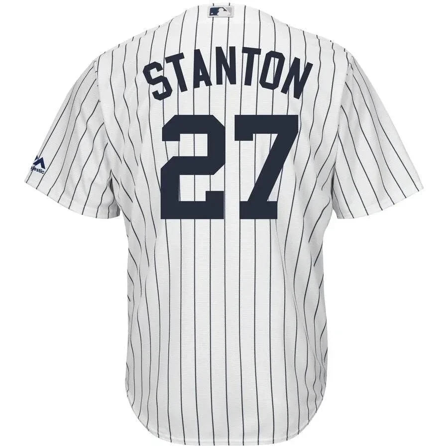 Giancarlo Stanton New York Yankees Home Big And Tall Cool Base Player Jersey - White Navy