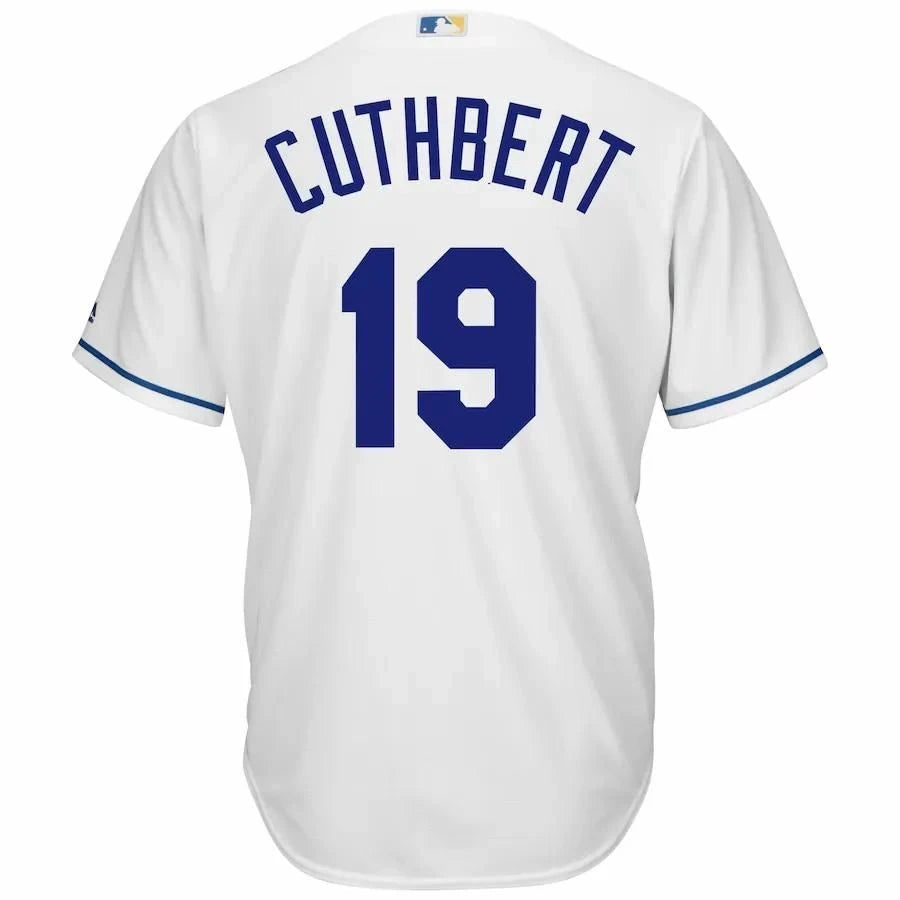 Cheslor Cuthbert Kansas City Royals Home Cool Base Player Jersey - White Color