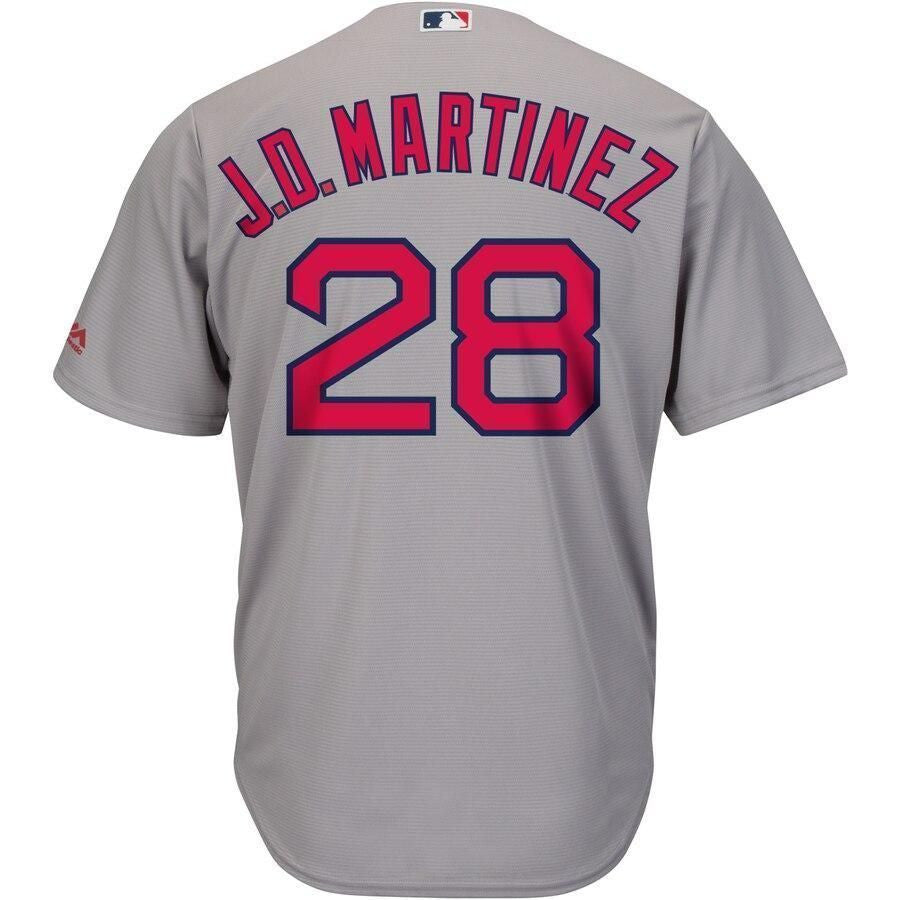 J.d. Martinez Boston Red Sox Road Official Cool Base Player Jersey - Gray