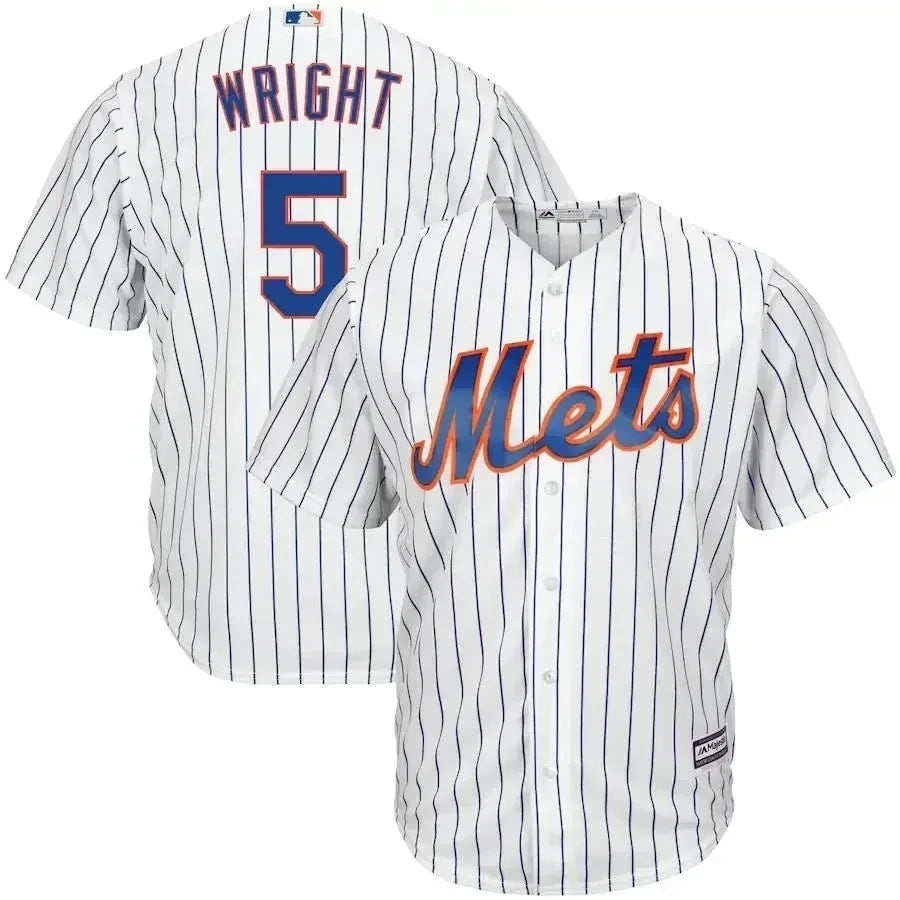 David Wright New York Mets Home Big And Tall Cool Base Player Jersey - White Royal