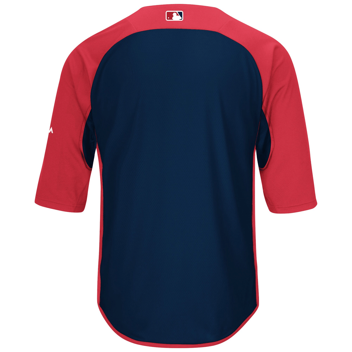 Men's Red/Navy Washington Nationals Collection On-Field 3/4-Sleeve Batting Practice Jersey Jersey