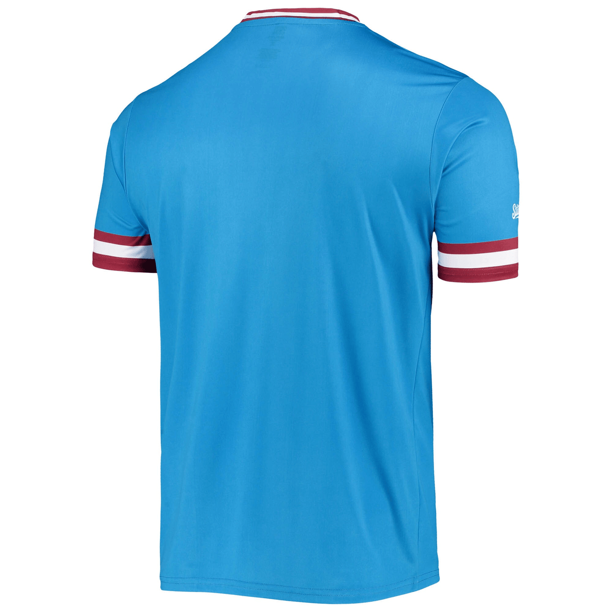 Men's Stitches Light Blue/Burgundy Philadelphia Phillies Cooperstown Collection V-Neck Team Color Jersey Jersey