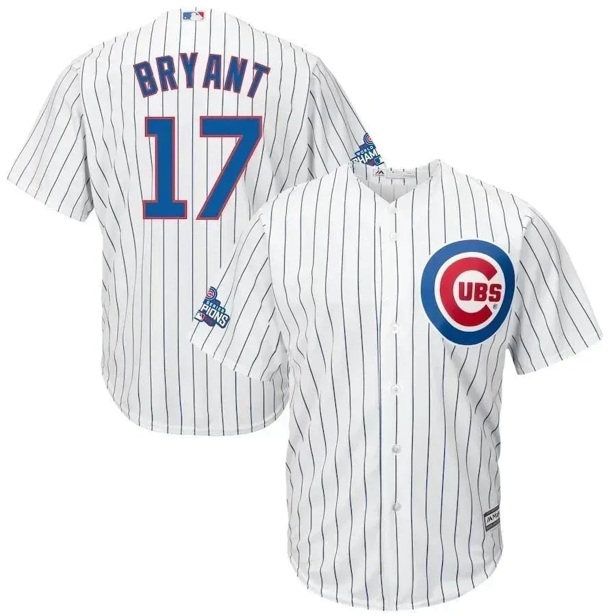 Kris Bryant Chicago Cubs Home 2016 World Series Champions Team Logo Patch Player Jersey - White