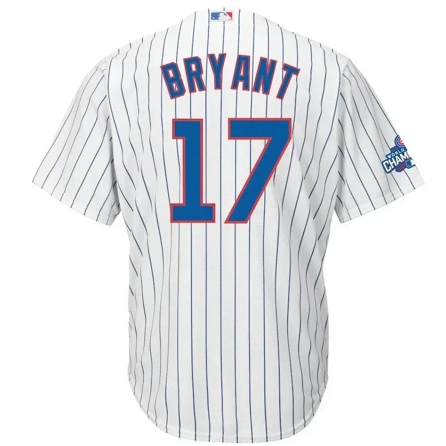 Kris Bryant Chicago Cubs Home 2016 World Series Champions Team Logo Patch Player Jersey - White