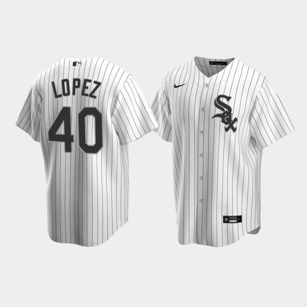 Men's Chicago White Sox 40 Reynaldo Lopez White Home Jersey Jersey