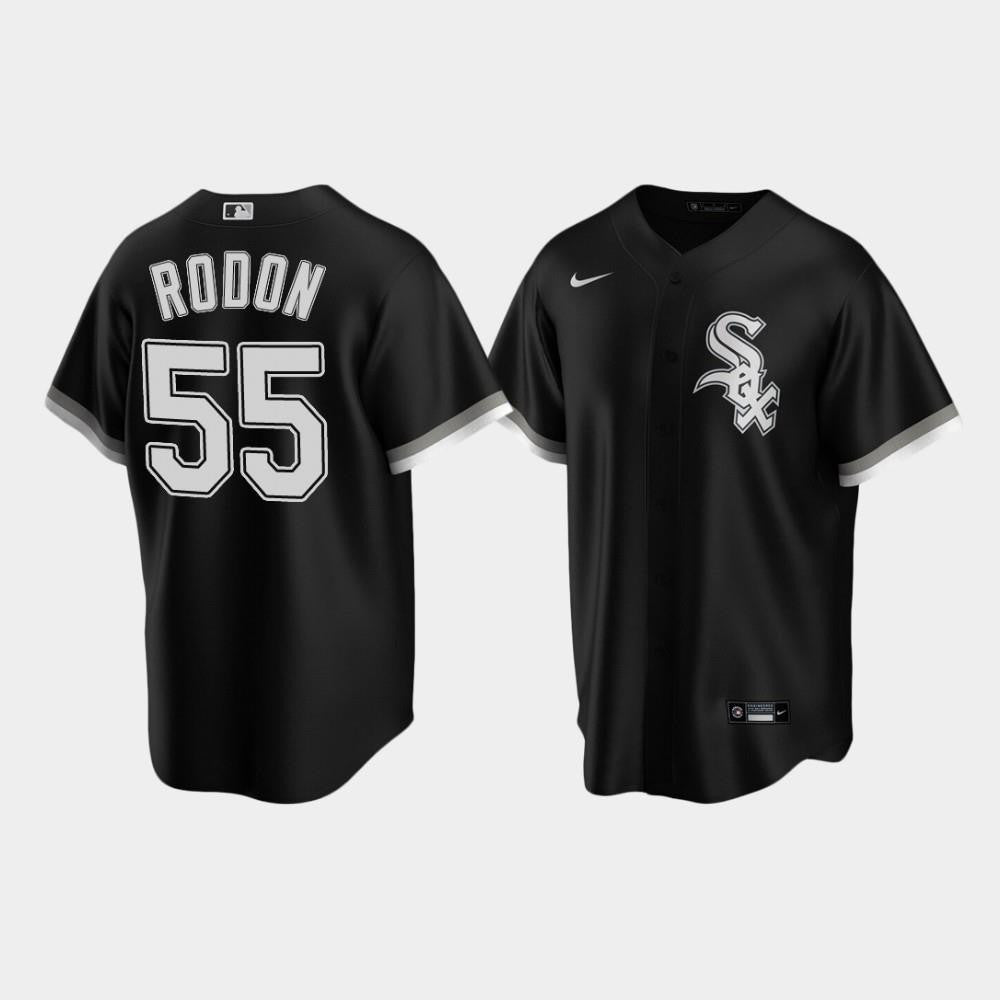 Men's Chicago White Sox 55 Carlos Rodon Black Alternate Jersey Jersey