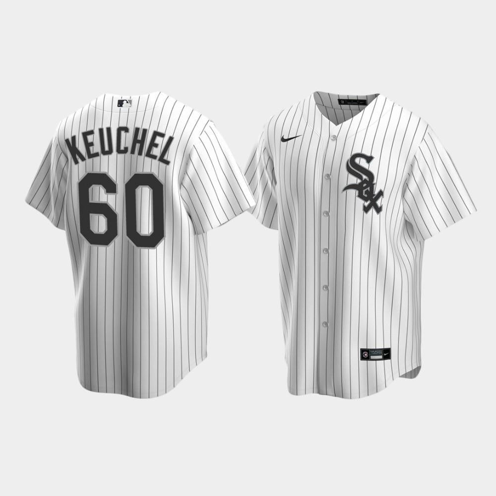 Men's Chicago White Sox 60 Dallas Keuchel White Home Jersey Jersey