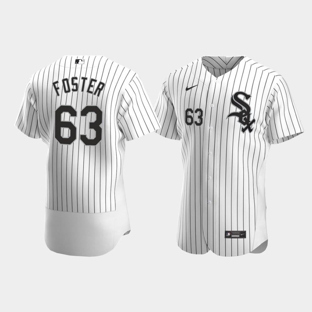 Men's Chicago White Sox 63 Matt Foster White Home Jersey Jersey