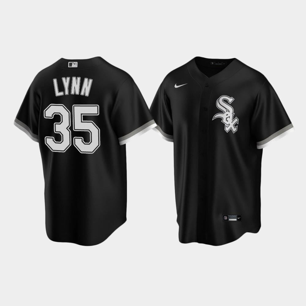 Men's Chicago White Sox 35 Lance Lynn Black Trade Alternate Jersey Jersey