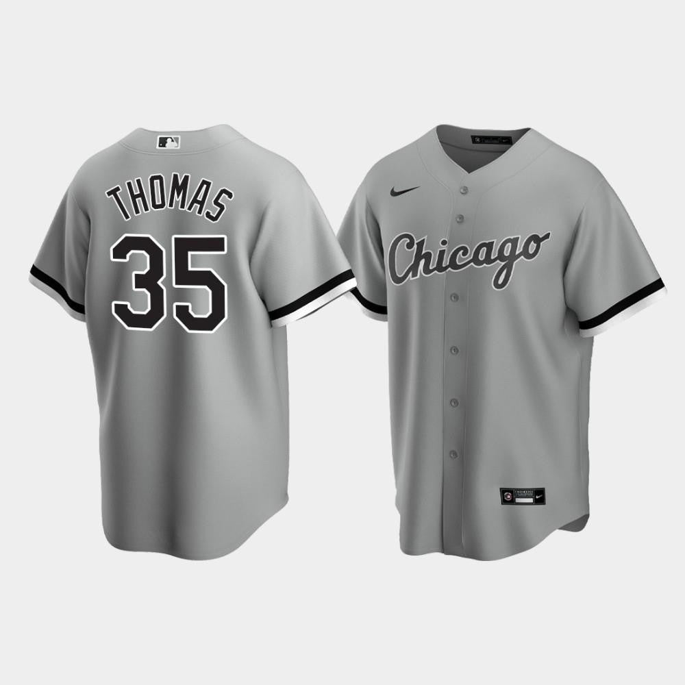 Chicago White Sox Frank Thomas 35 Men's Gray Alternate Jersey Jersey