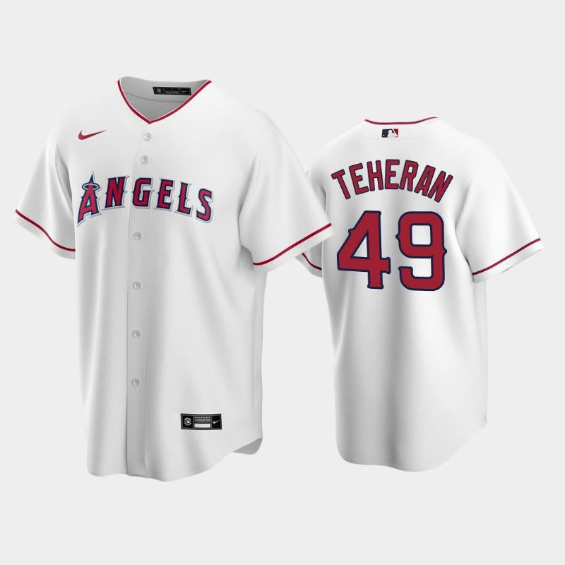 49 Julio Teheran White Los Angeles Angels Home Jersey Jersey