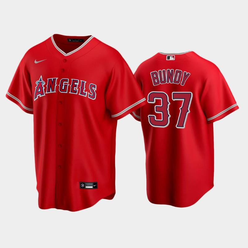 Red Los Angeles Angels Alternate 37 Dylan Bundy Jersey Jersey