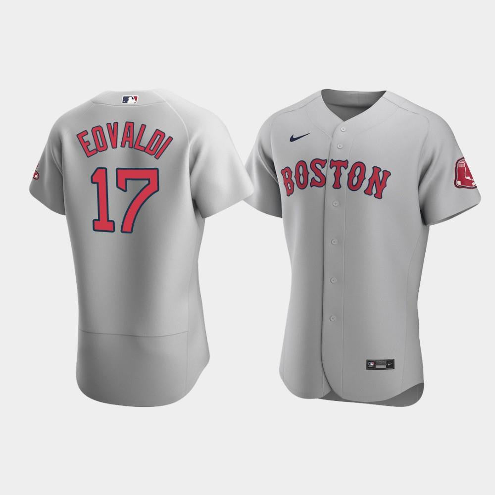 Men's Boston Red Sox 17 Nathan Eovaldi Gray Road Jersey Jersey