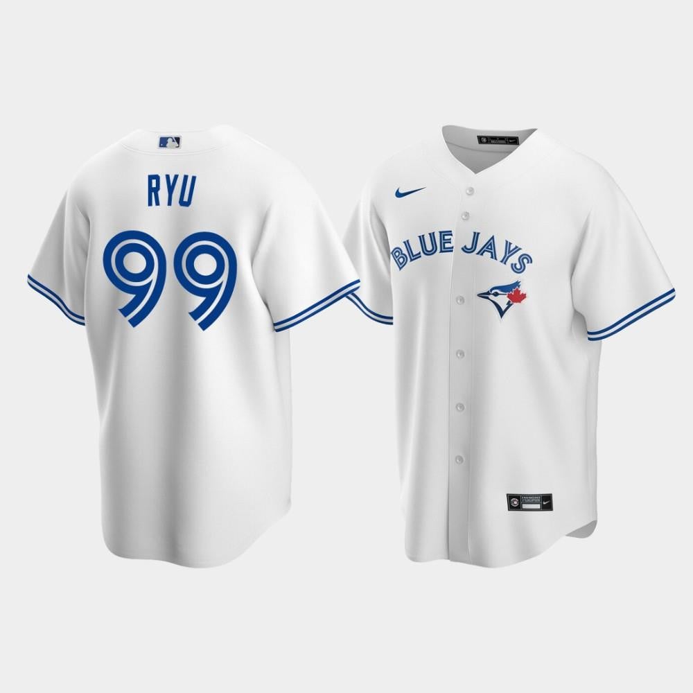 Men's Toronto Blue Jays 99 Hyun-Jin Ryu White Home Jersey Jersey