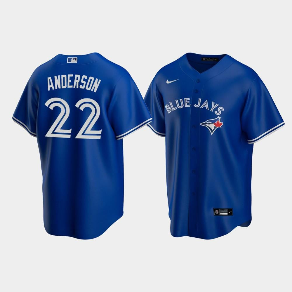 Men's Toronto Blue Jays 22 Chase Anderson Royal Alternate Jersey Jersey
