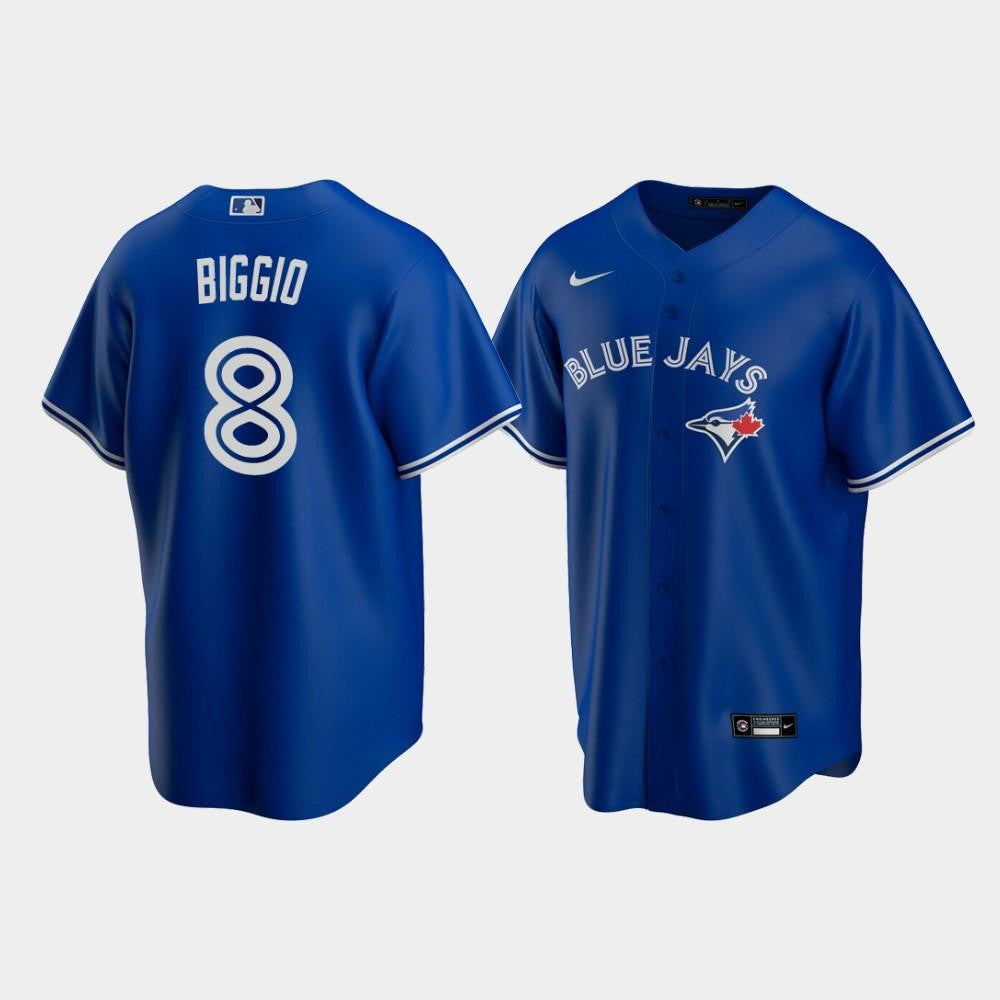 Men's Toronto Blue Jays 8 Cavan Biggio Royal Alternate Jersey Jersey