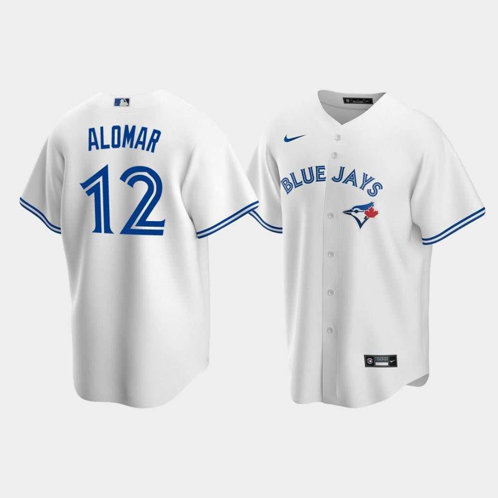 Men's Toronto Blue Jays 12 Roberto Alomar White Home Jersey Jersey