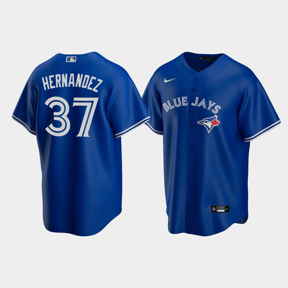 Men's Toronto Blue Jays 37 Teoscar Hernandez Royal Alternate Jersey Jersey