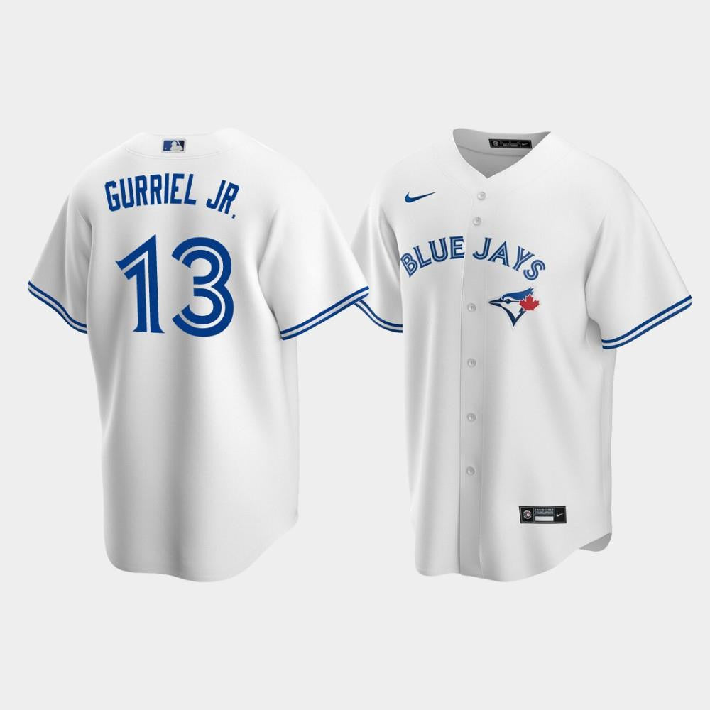 Men's Toronto Blue Jays 13 Lourdes Gurriel Jr. White Home Jersey Jersey