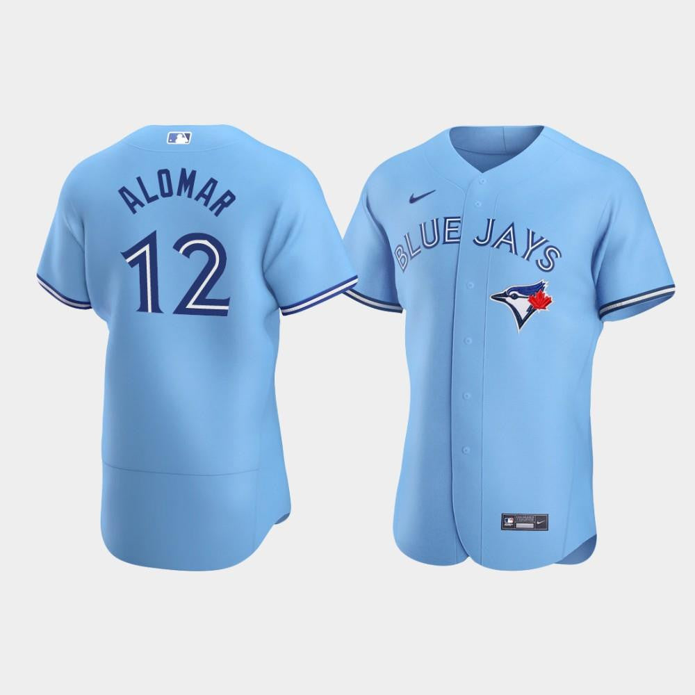 Men's Toronto Blue Jays 12 Roberto Alomar Powder Blue Alternate Jersey Jersey