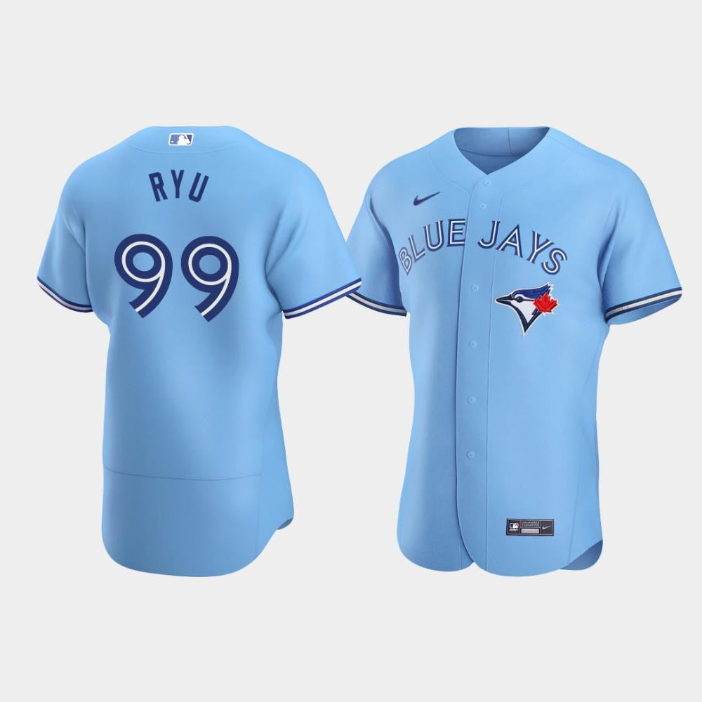 Men's Toronto Blue Jays 99 Hyun-Jin Ryu Powder Blue Alternate Jersey Jersey