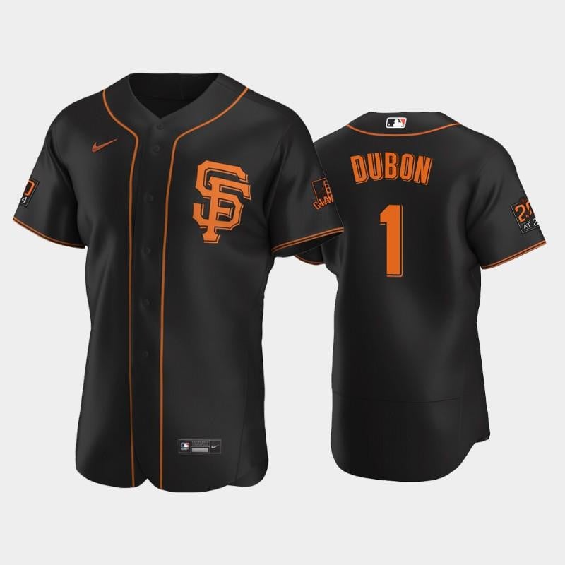 Black San Francisco Giants 1 Mauricio Dubon Alternate Jersey Jersey