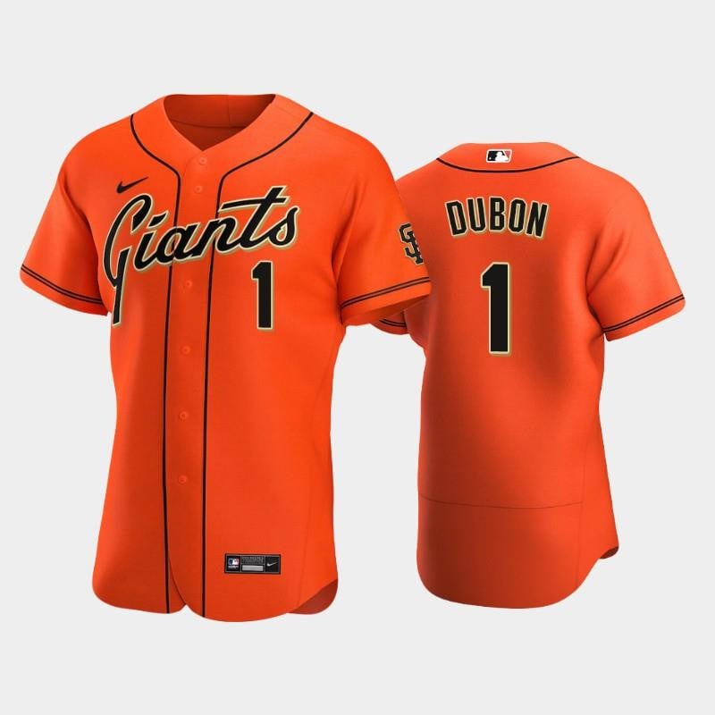 San Francisco Giants 1 Mauricio Dubon Alternate Jersey Orange Jersey