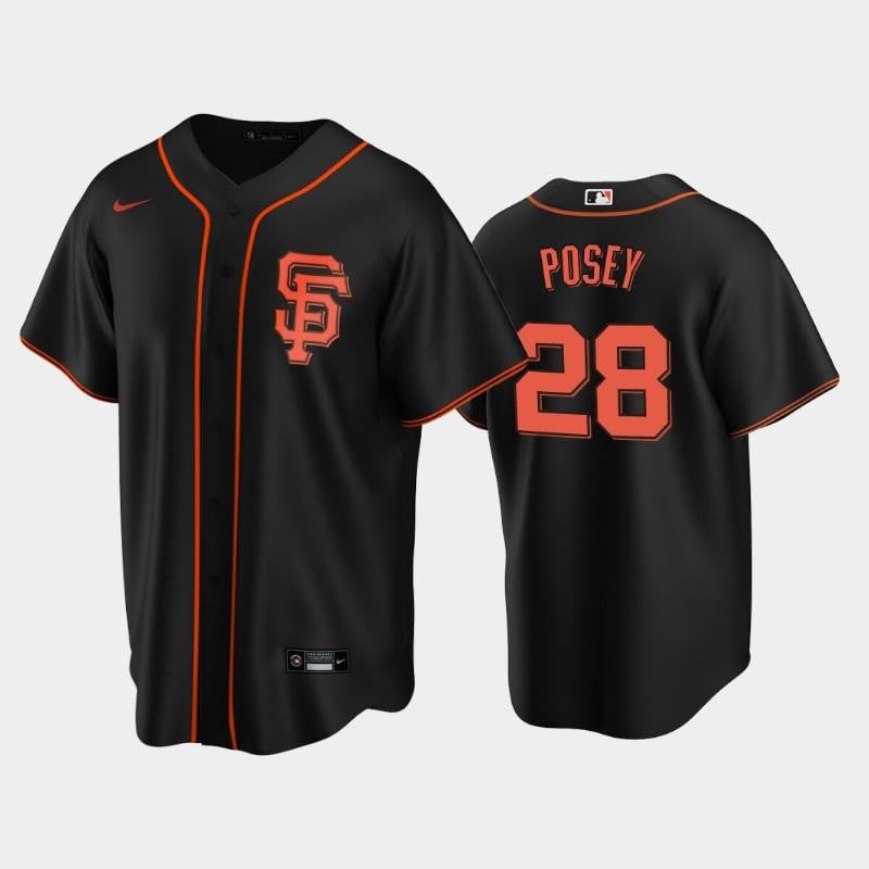 San Francisco Giants Black Alternate 28 Buster Posey Jersey Jersey