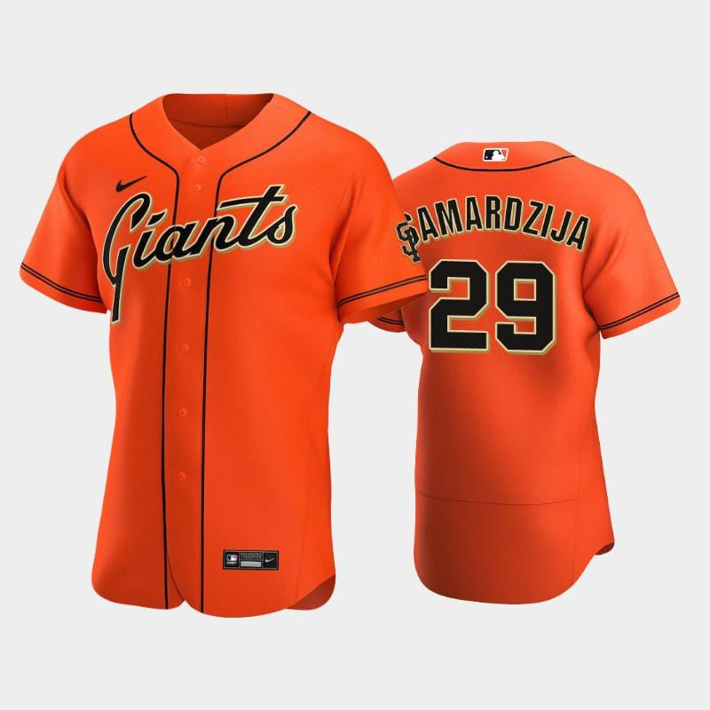 San Francisco Giants 29 Jeff Samardzija Alternate Jersey Orange Jersey