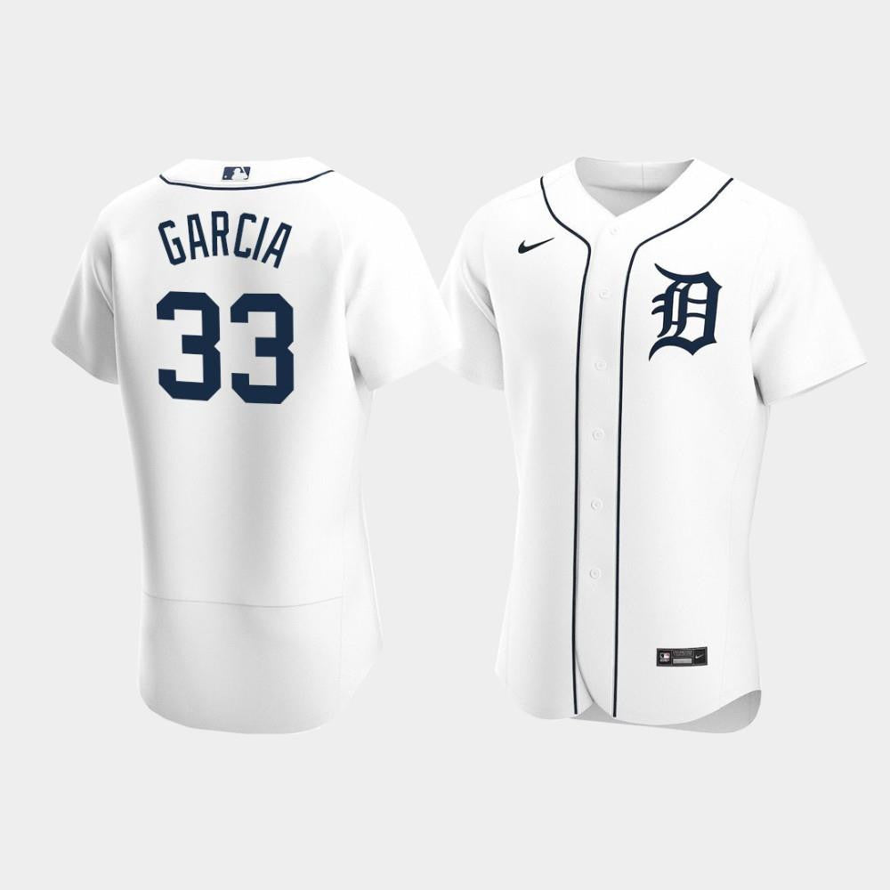 Bryan Garcia 33 Detroit Tigers White Home Jersey Jersey