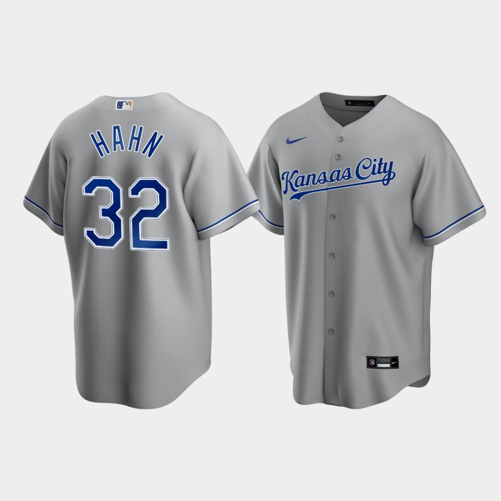Men's Kansas City Royals Jesse Hahn 32 Gray Road Cool Base Jersey Jersey