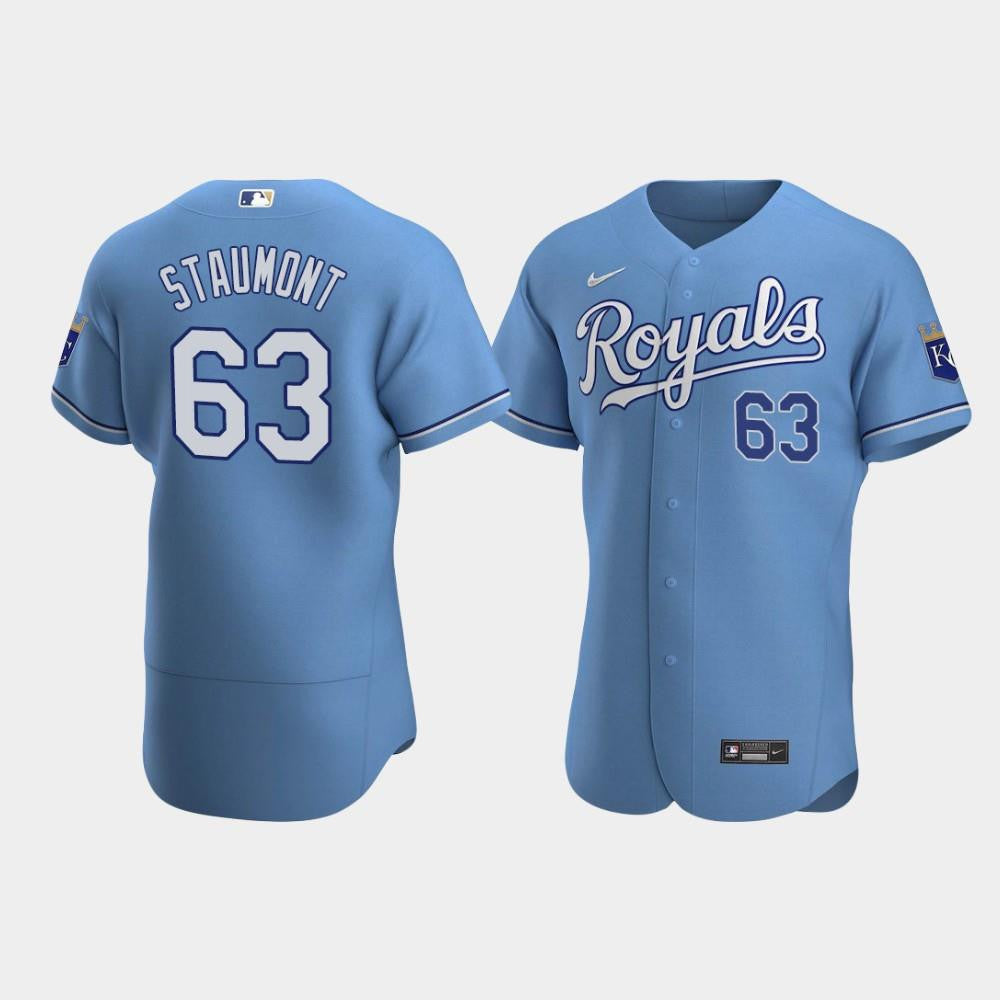 Josh Staumont 63 Kansas City Royals Light Blue Alternate Jersey Jersey