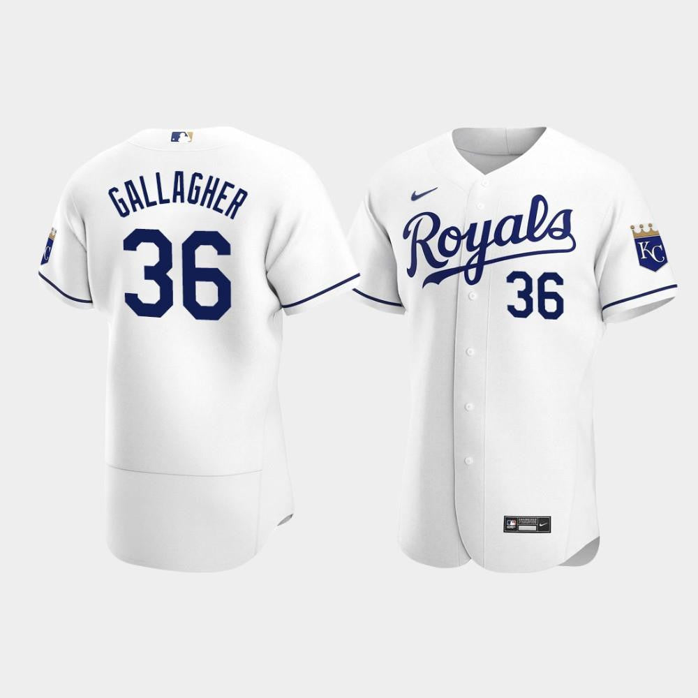 Cam Gallagher 36 Kansas City Royals White Home Jersey Jersey