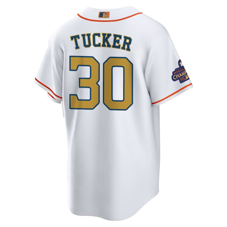Kyle Tucker 30 Houston Astros 2023 Men Jersey - White/Gold
