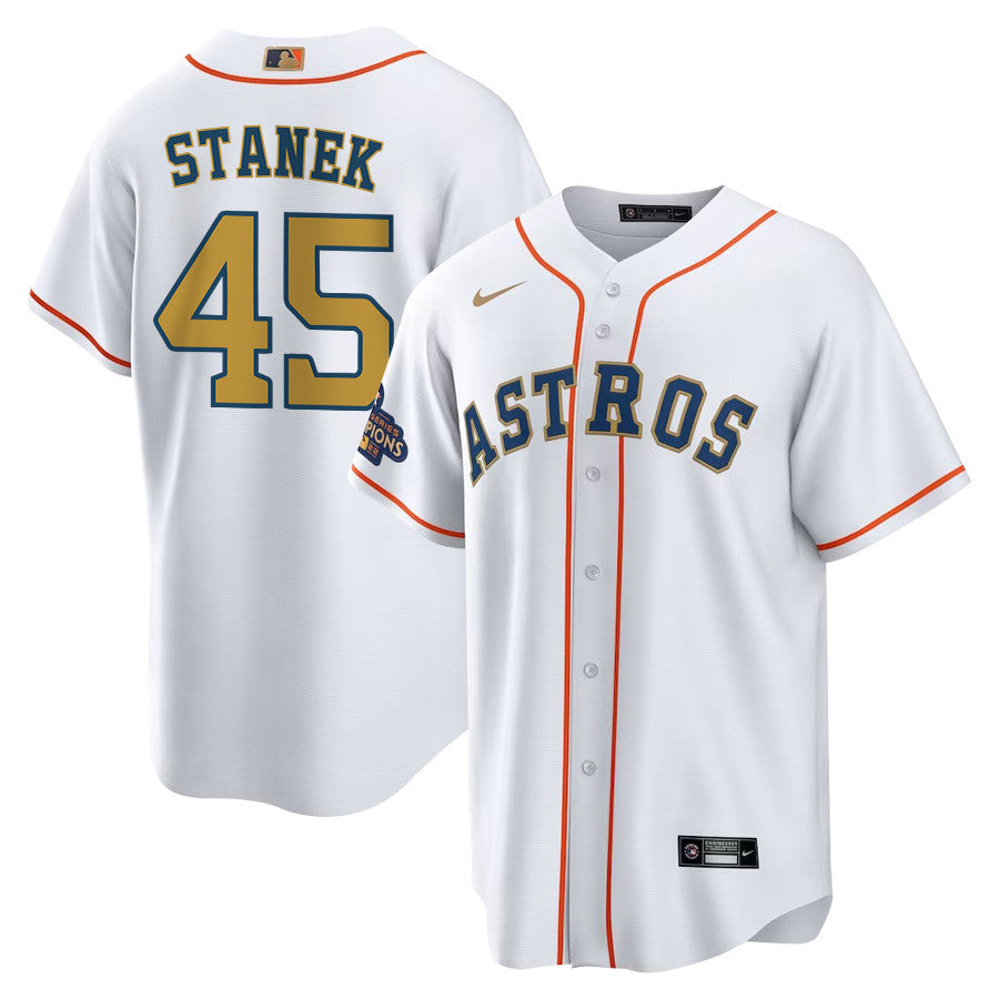 Ryne Stanek 45 Houston Astros 2023 Men Jersey - White/Gold