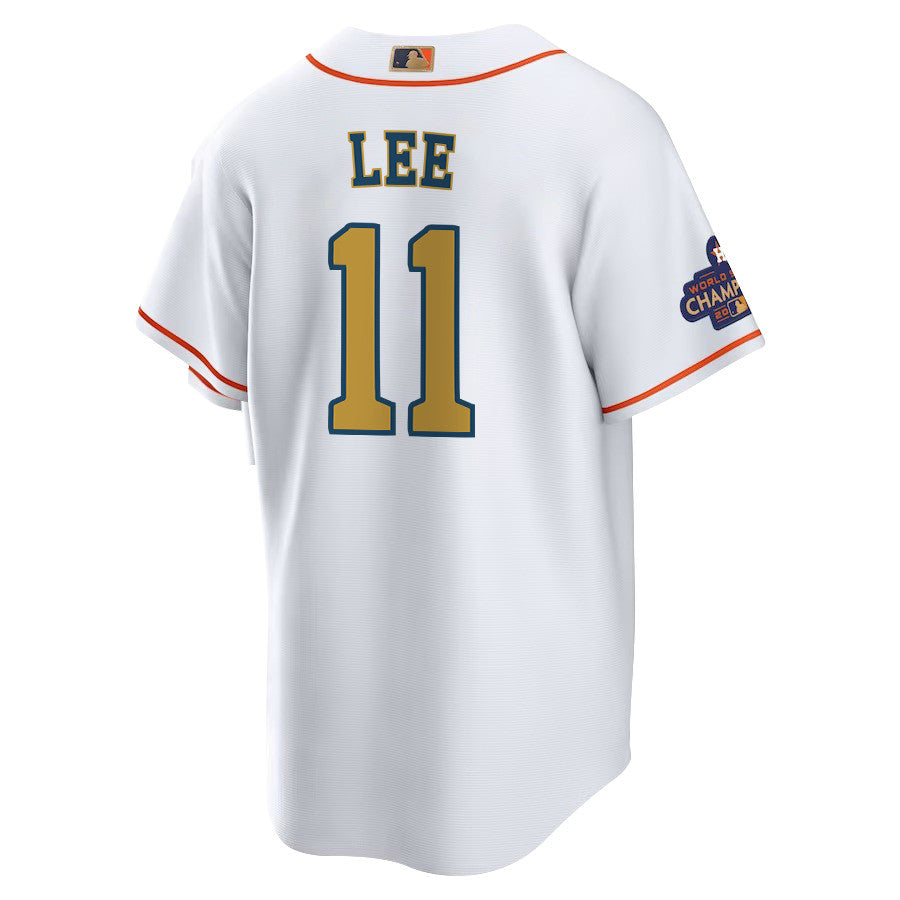 Korey Lee 11 Houston Astros 2023 Men Jersey - White/Gold