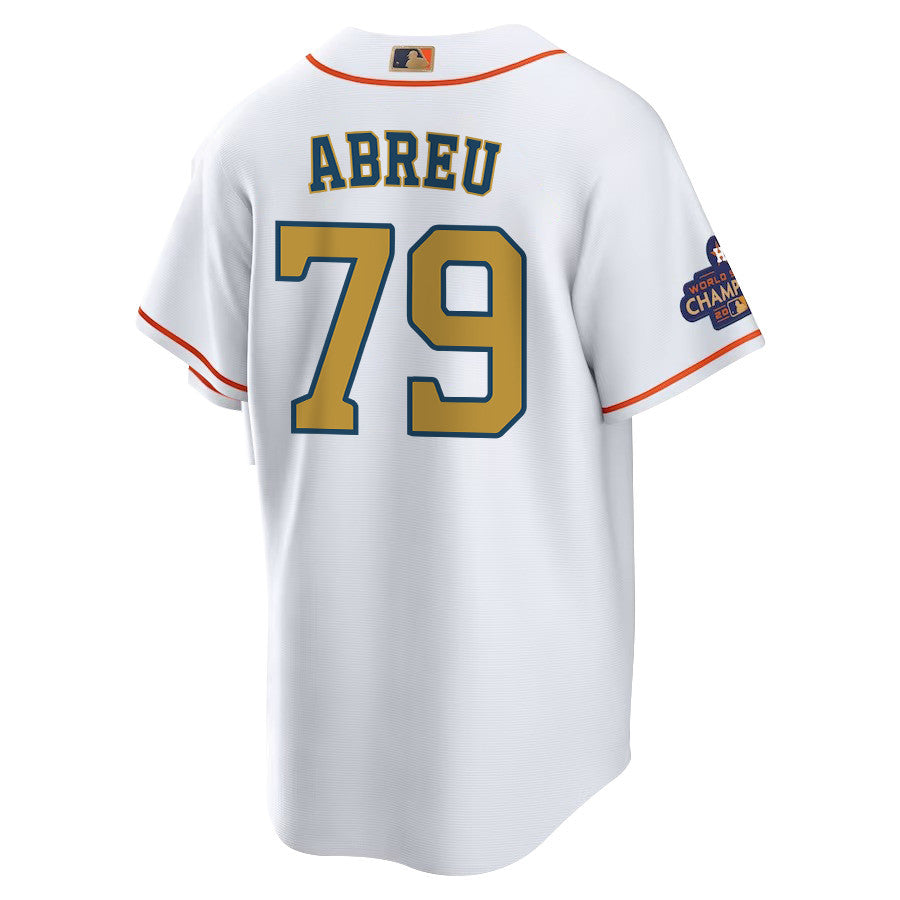 José Abreu 79 Houston Astros 2023 Men Jersey - White/Gold