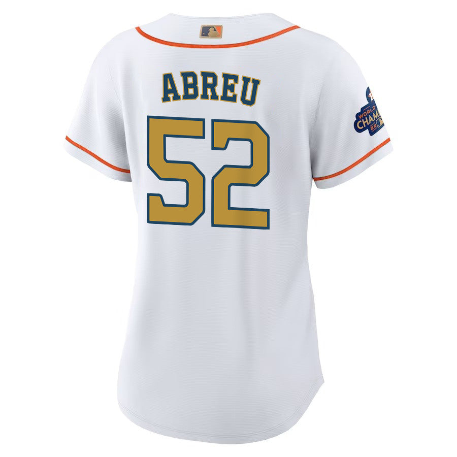 Bryan Abreu 52 Houston Astros 2023 Women Jersey - White/Gold