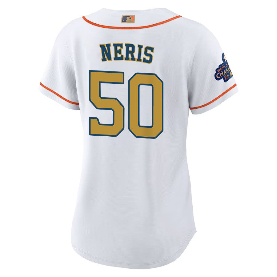 Hector Neris 50 Houston Astros 2023 Women Jersey - White/Gold