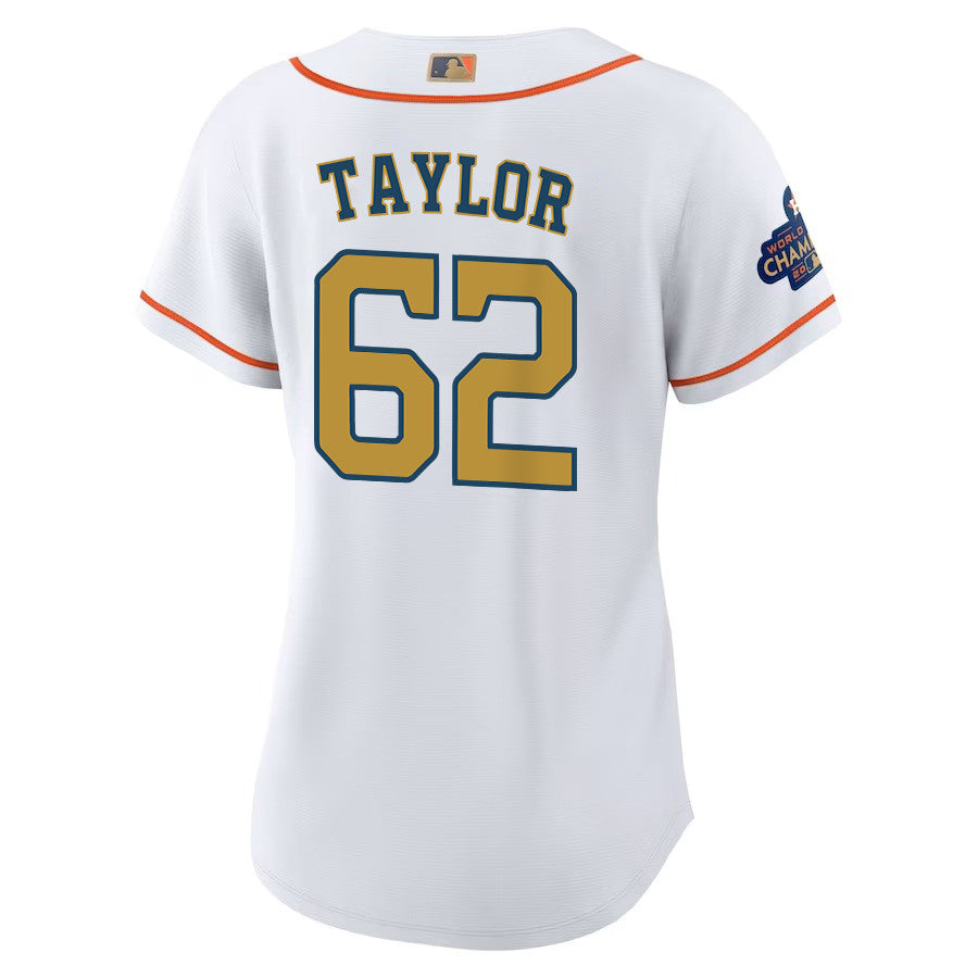 Blake Taylor 62 Houston Astros 2023 Women Jersey - White/Gold