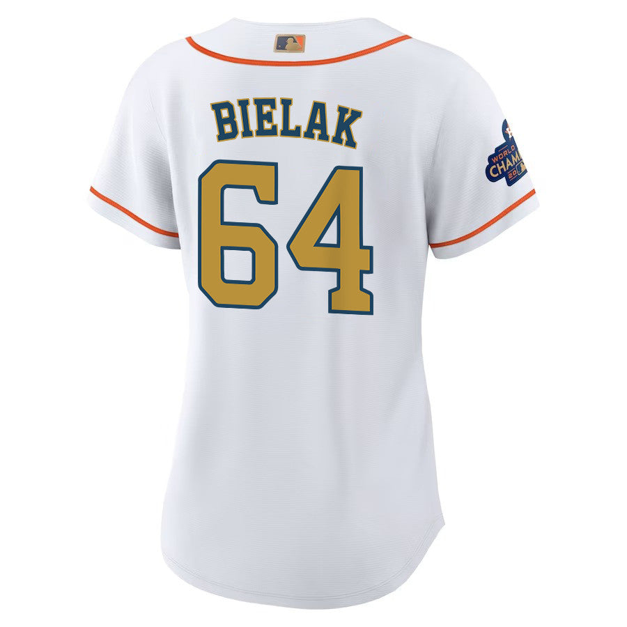 Brandon Bielak 64 Houston Astros 2023 Women Jersey - White/Gold