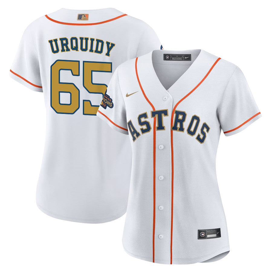 José Urquidy 65 Houston Astros 2023 Women Jersey - White/Gold
