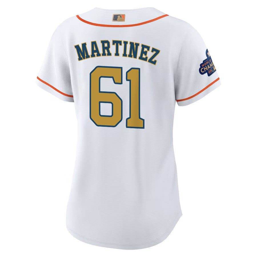 Seth Martinez 61 Houston Astros 2023 Women Jersey - White/Gold