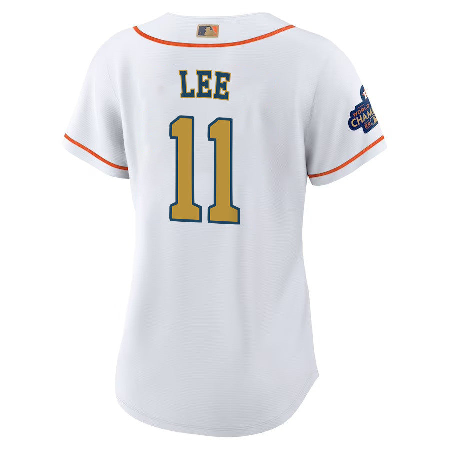 Korey Lee 11 Houston Astros 2023 Women Jersey - White/Gold