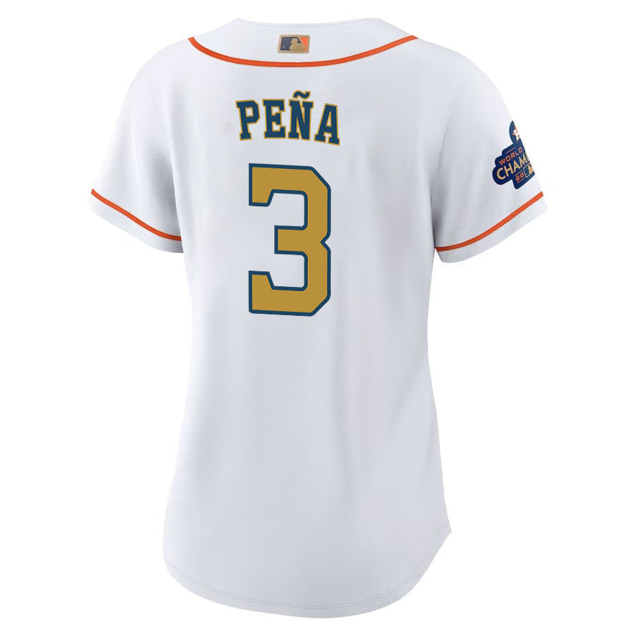 Jeremy Peña 3 Houston Astros 2023 Women Jersey - White/Gold