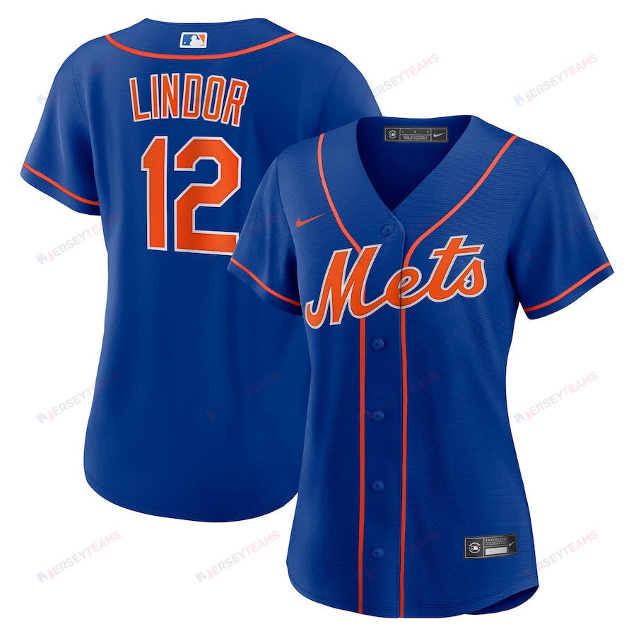 Francisco Lindor 12 New York Mets Alternate Women Jersey - Royal