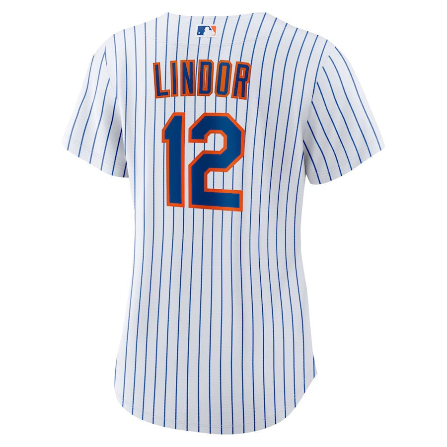 Francisco Lindor 12 New York Mets Home Women Jersey - White