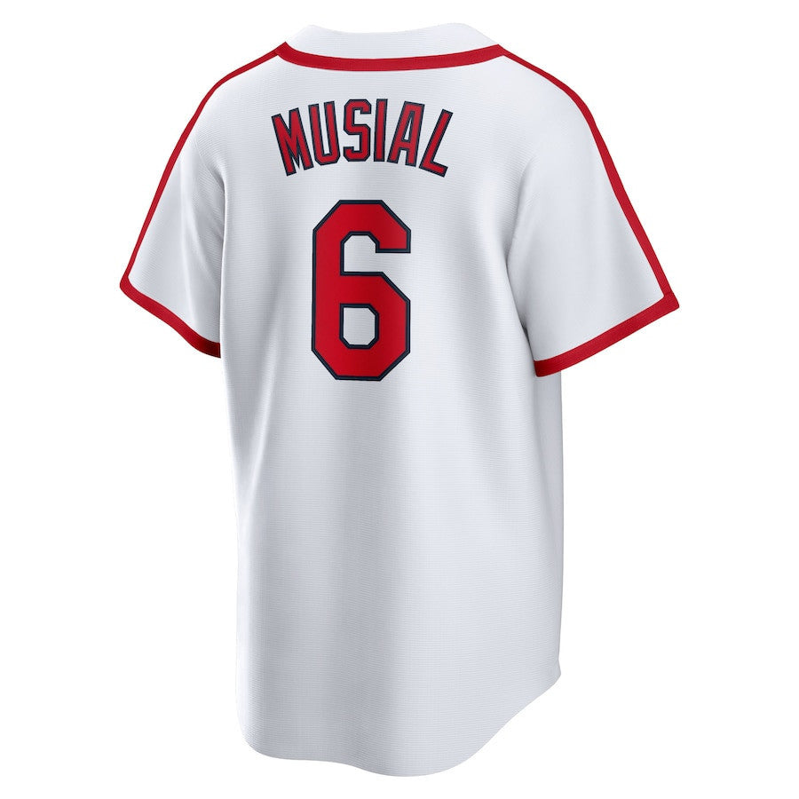 Stan Musial 6 St. Louis Cardinals Cooperstown Collection Home Jersey - White